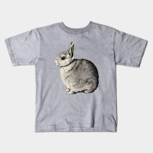 Vintage Rabbit Chubby Furry Pet Bunny Mom Kids T-Shirt